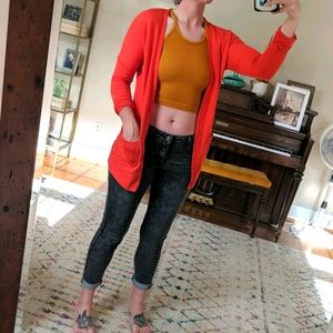 Nollie Long Red button up Sweater